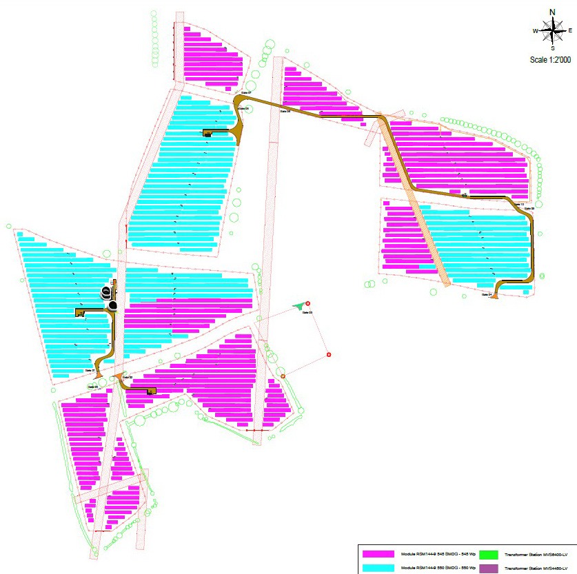Whinfield Solar Farm is located on grazing farmland three miles north of Darlington, County Durham.